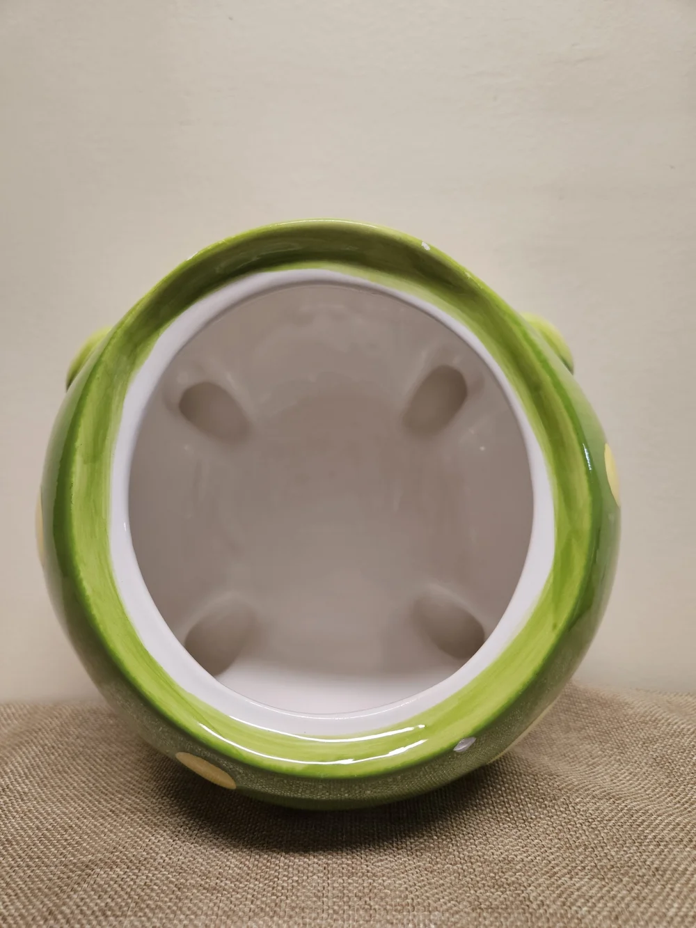 Toby Toad Ceramic Frog Cookie Jar
